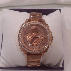 Women's Coach Watch Signature Rose Gold